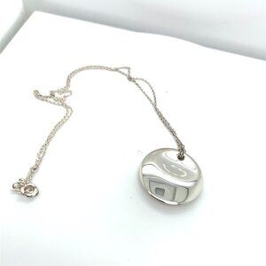 Tiffany & Co. Elsa Peretti Sterling Silver Round Disc Pendant Necklace